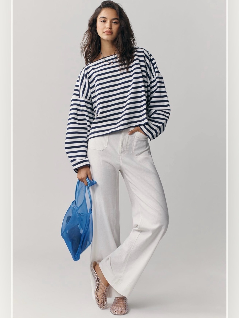 Maeve Colette Linen Stretch High-Rise Wide-Leg Pants - size 28🤍